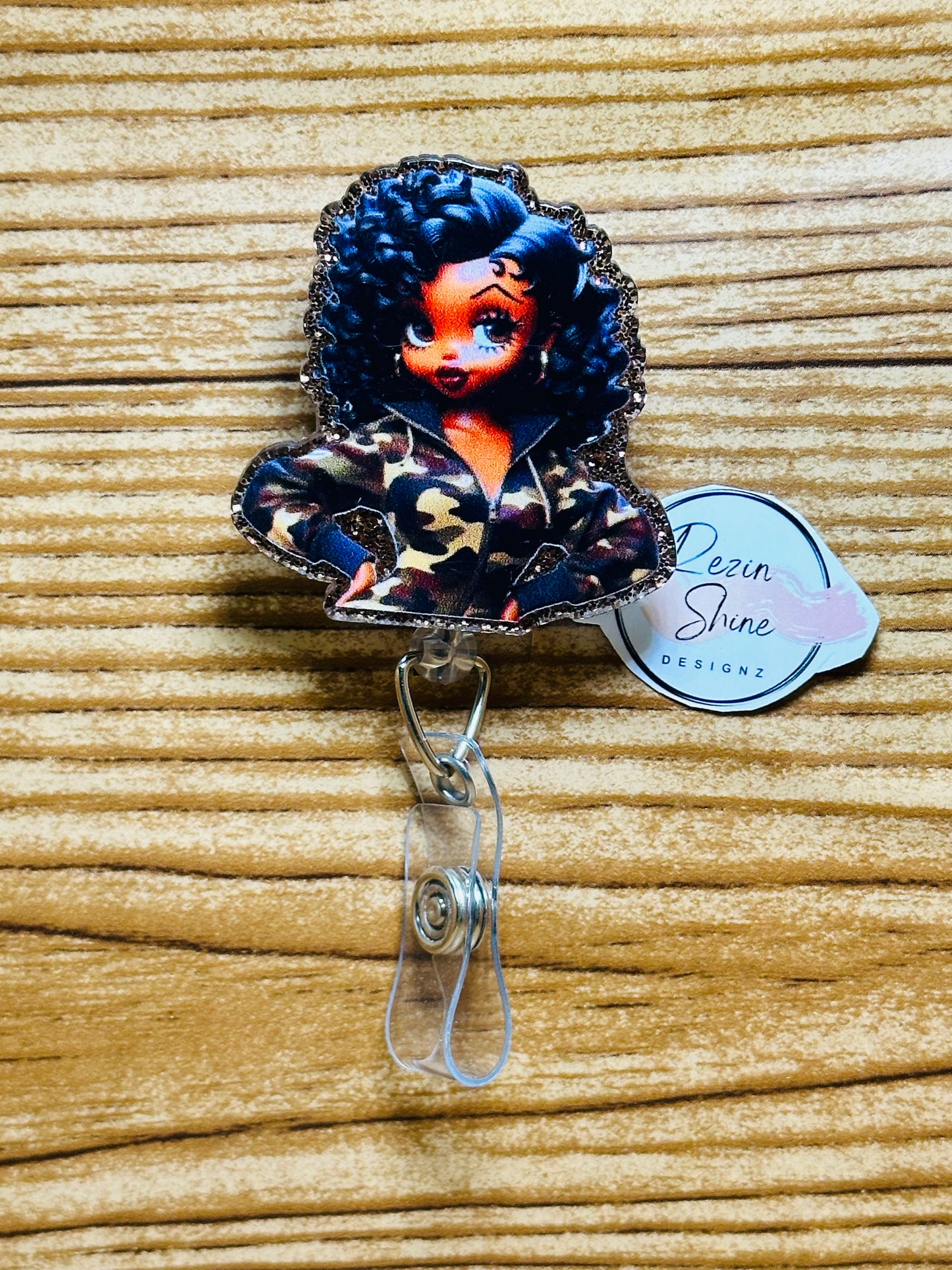 African American Girl Badge Reel