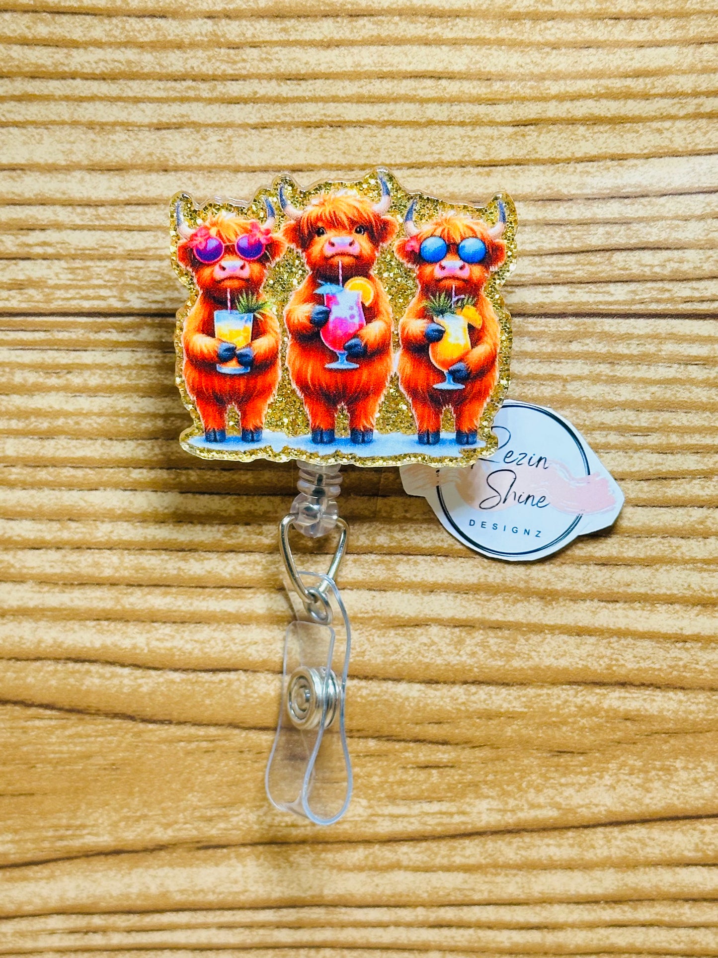 Summer Cows Badge Reel
