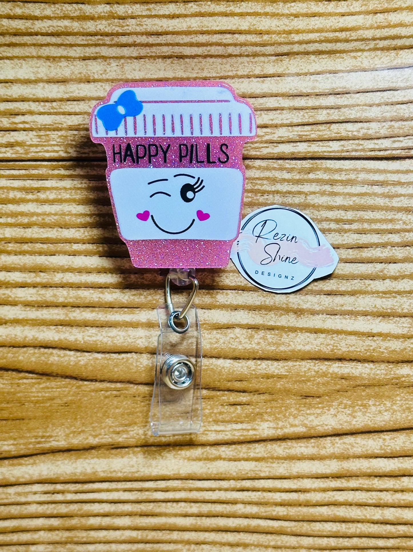 Happy Pills Badge Reel