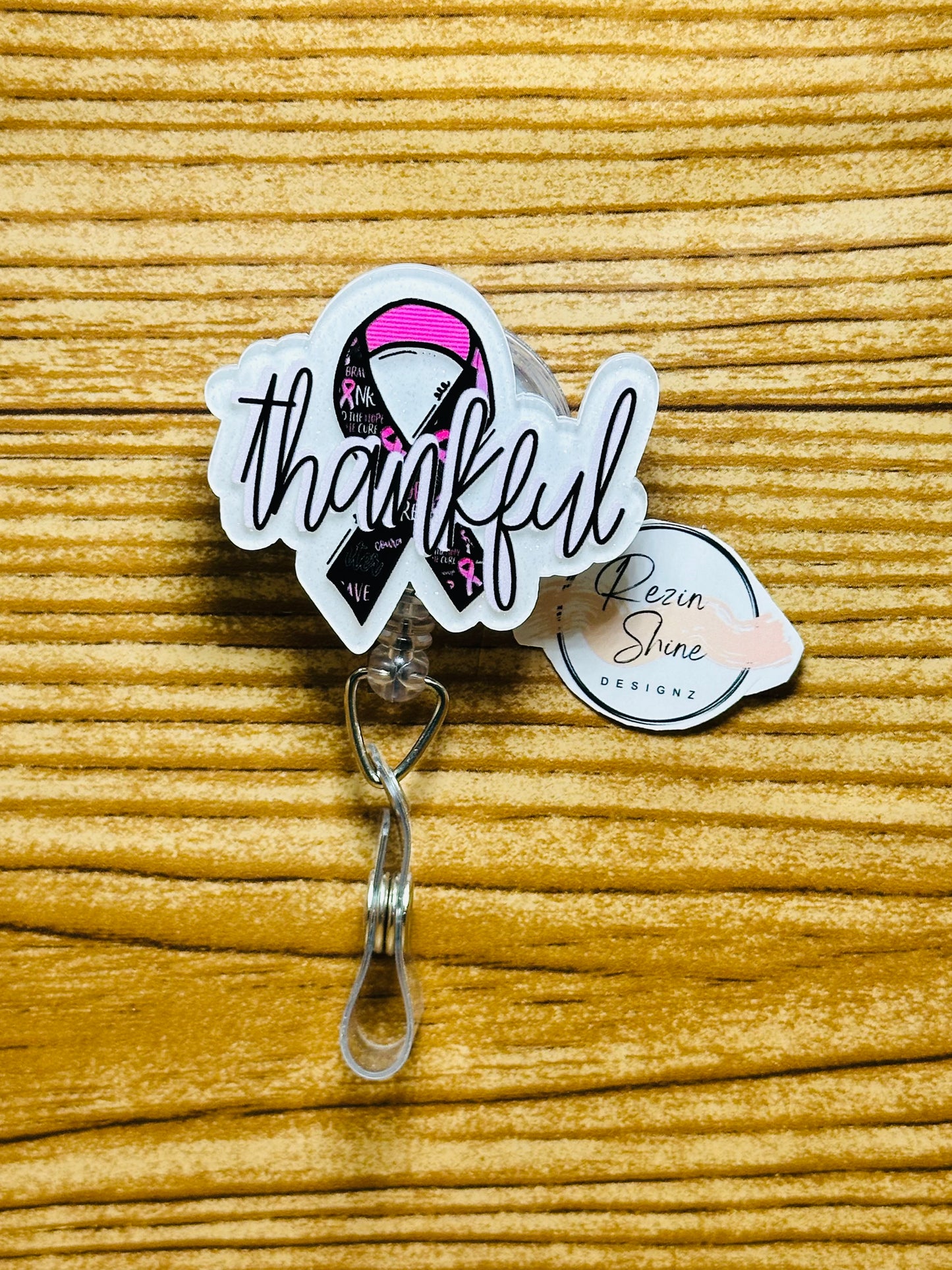 Thankful Breast Cancer Badge Reel