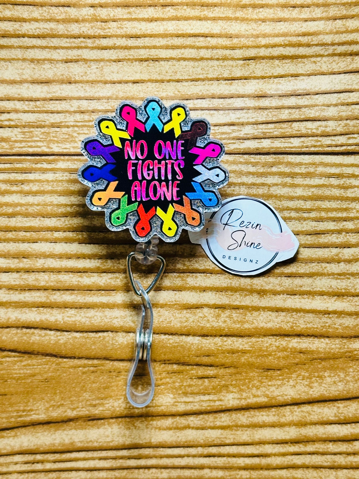 All Cancers No One Fights Alone Silver Badge Reel
