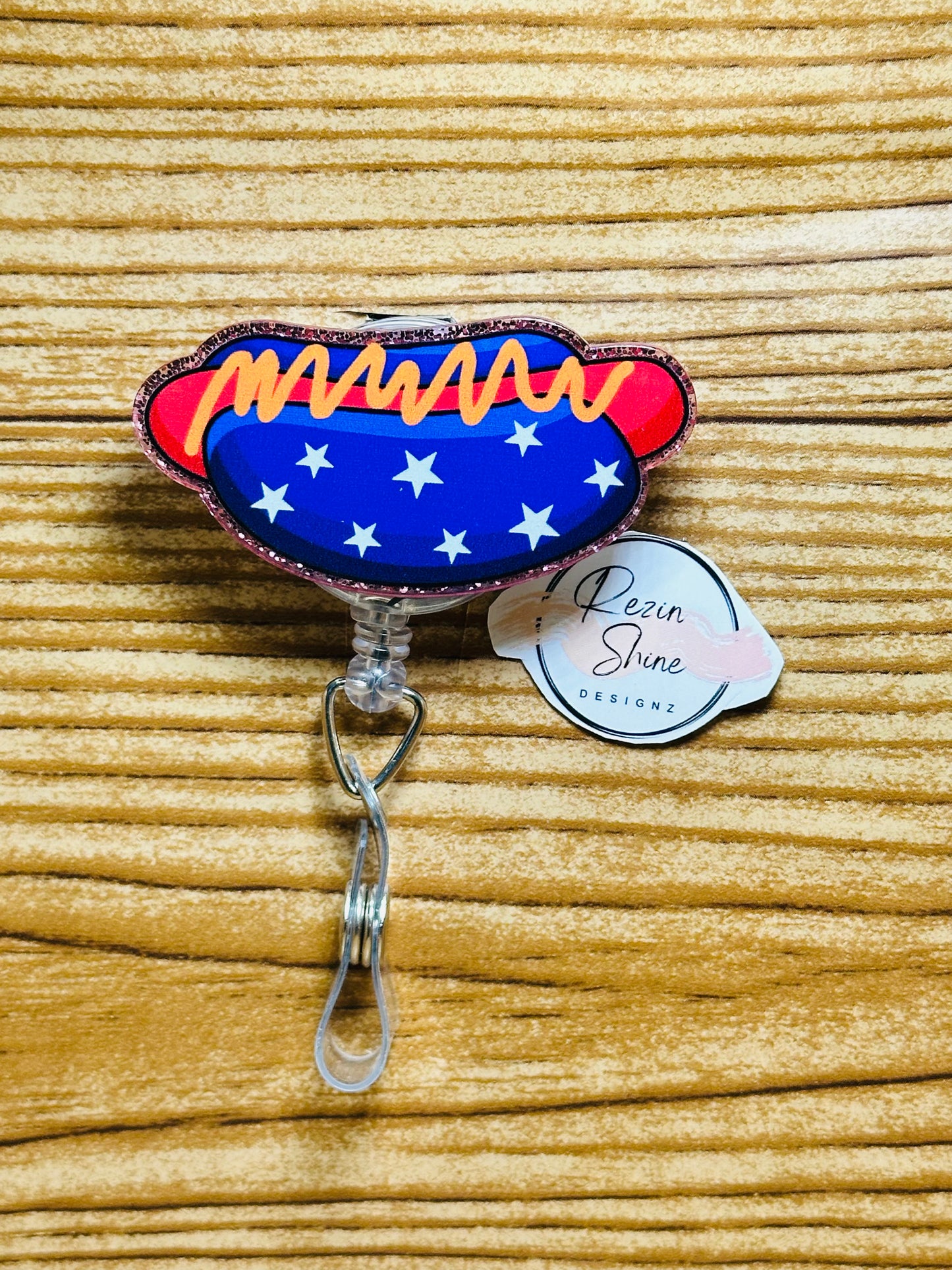 Hotdog American Badge Reel
