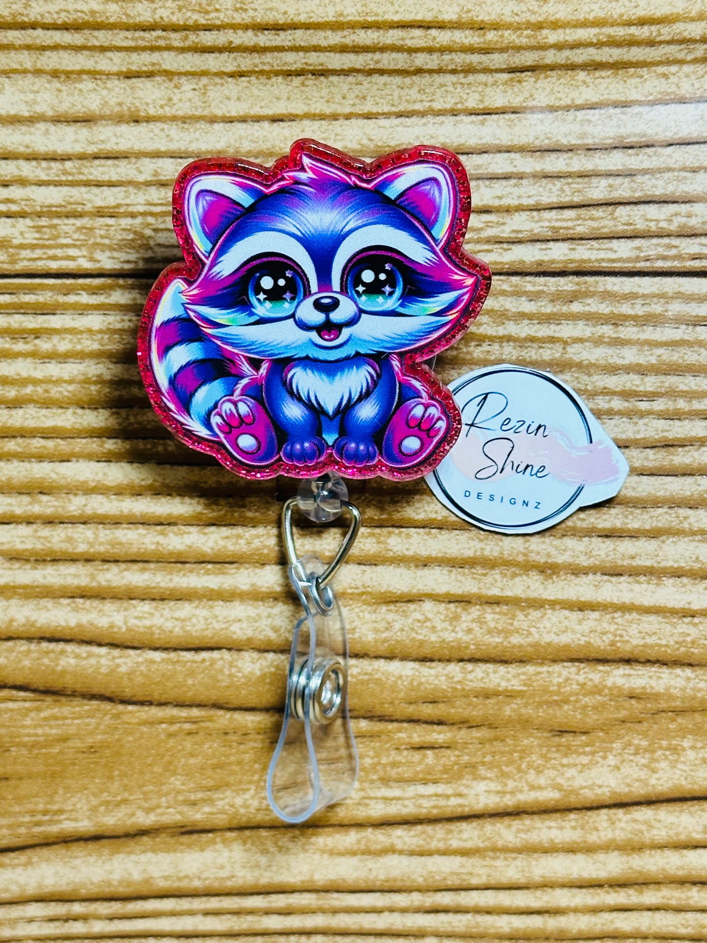 Raccoon Badge Reel
