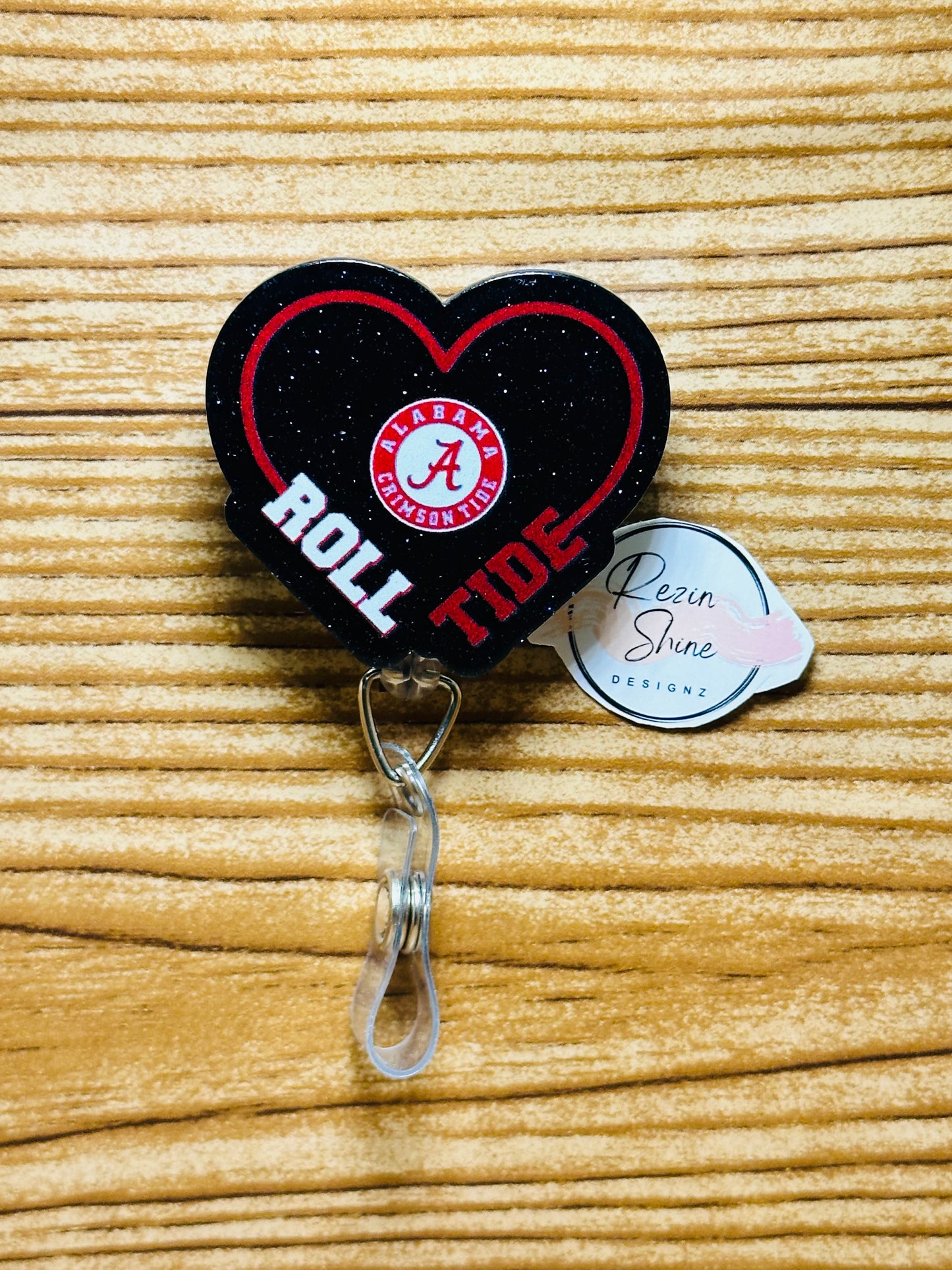 Roll Tide Heart Badge Reel