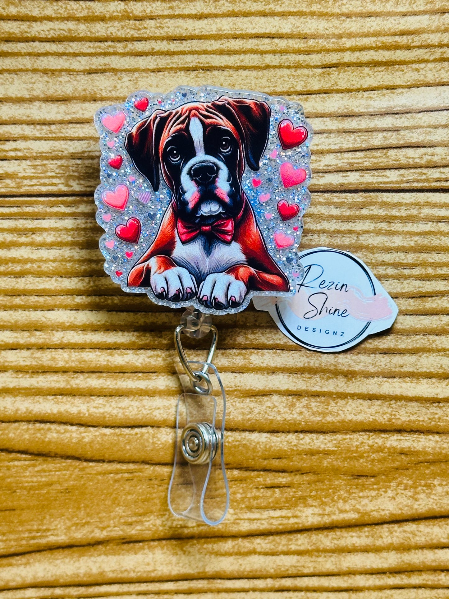 Boxer Dog Badge Reel