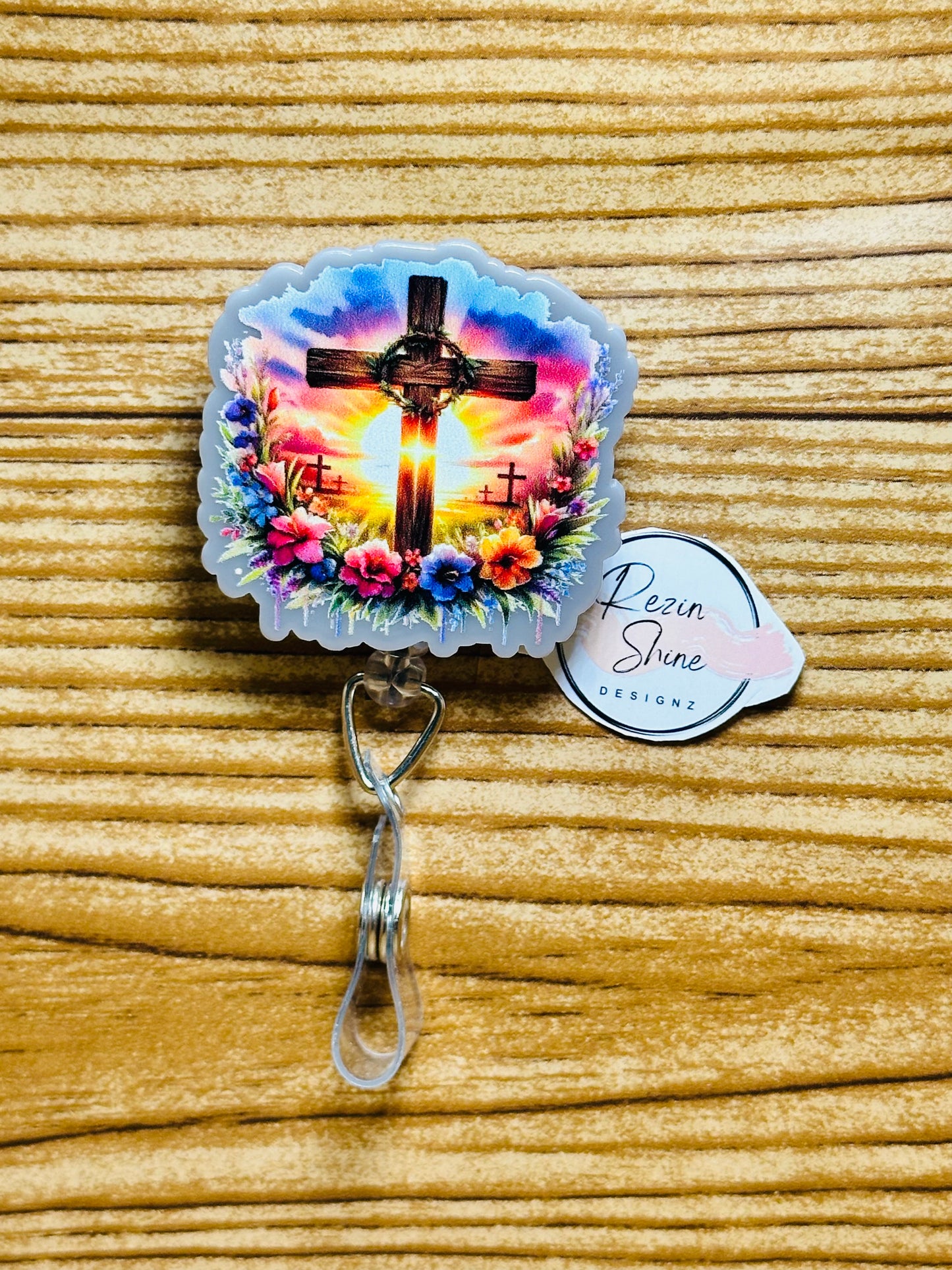 Beautiful Cross Badge Reel