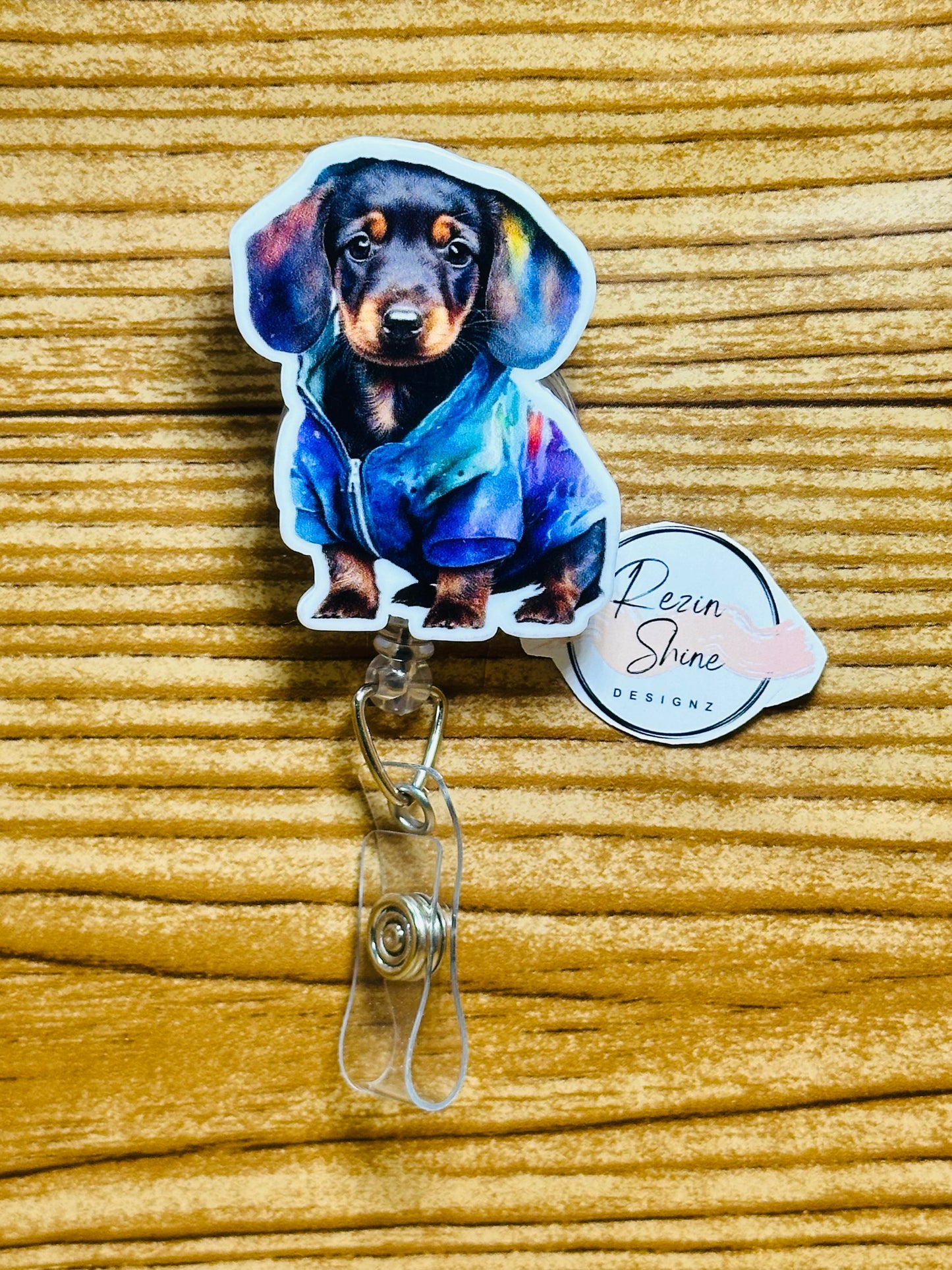 Dachshund Dog Badge Reel