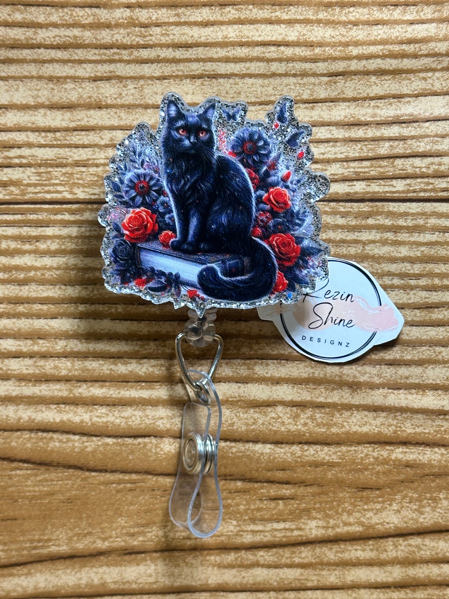 Black Cat Badge Reel