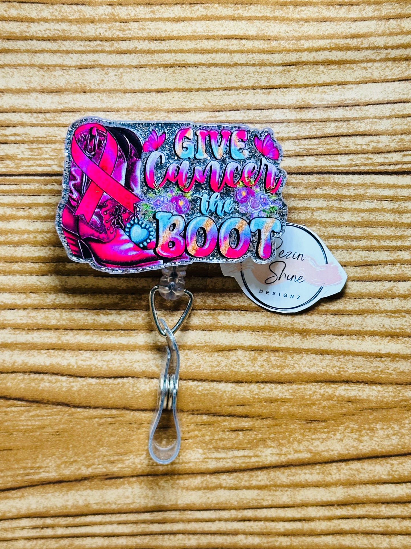 Breast Cancer Give Cancer The Boot Badge Reel