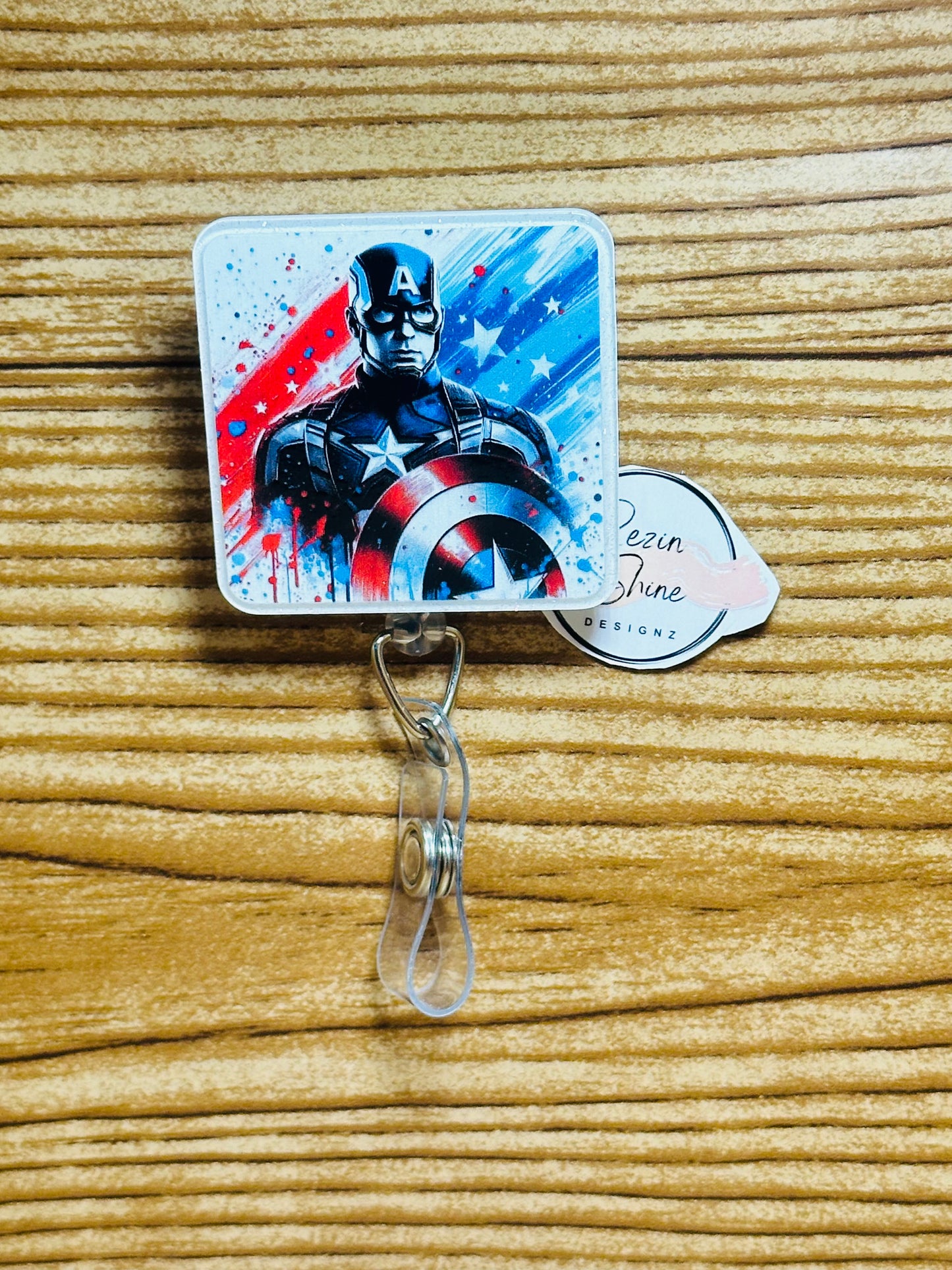 Capt America Badge Reel