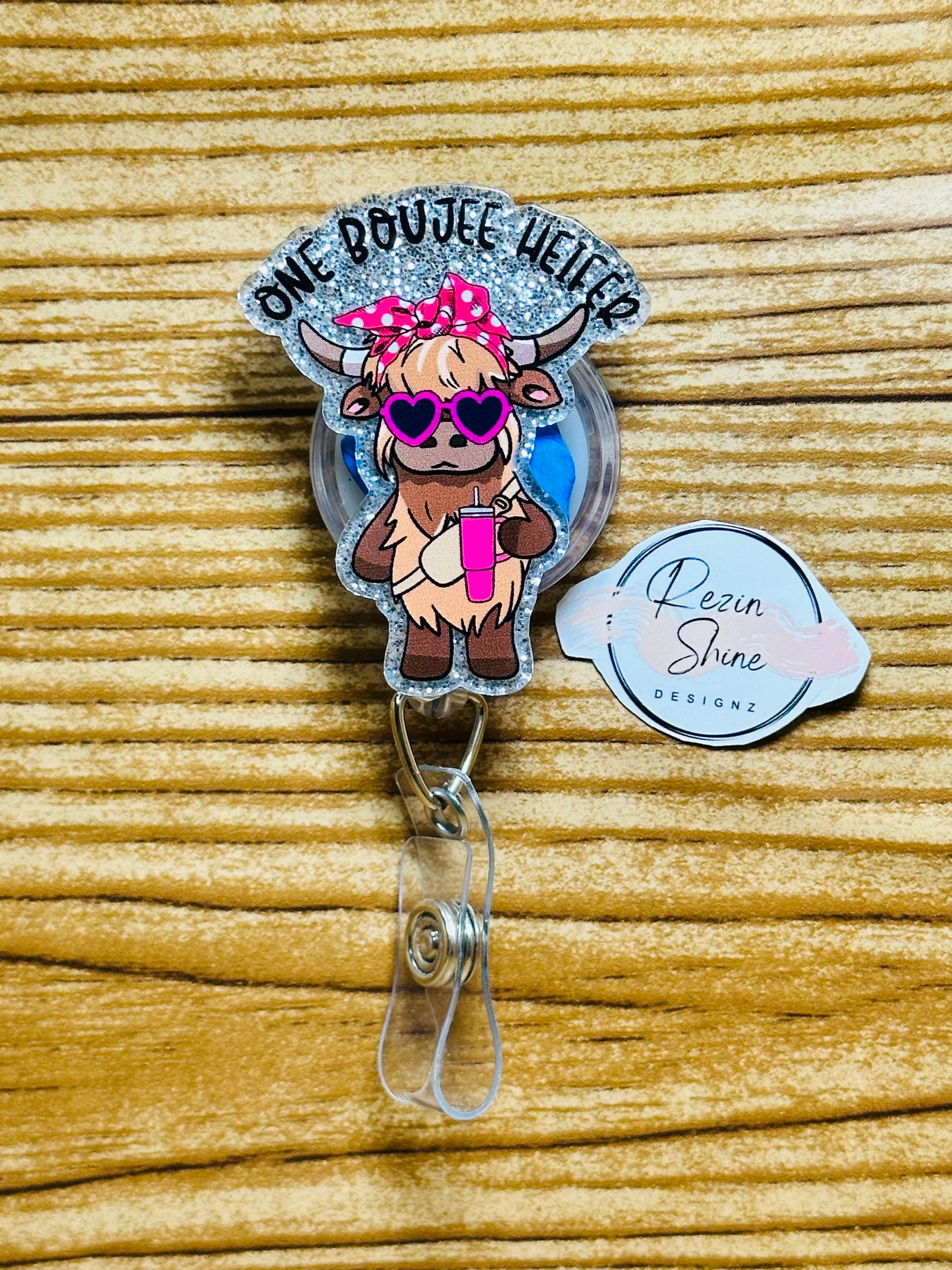 Cow One Boujee Heifer Badge Reel