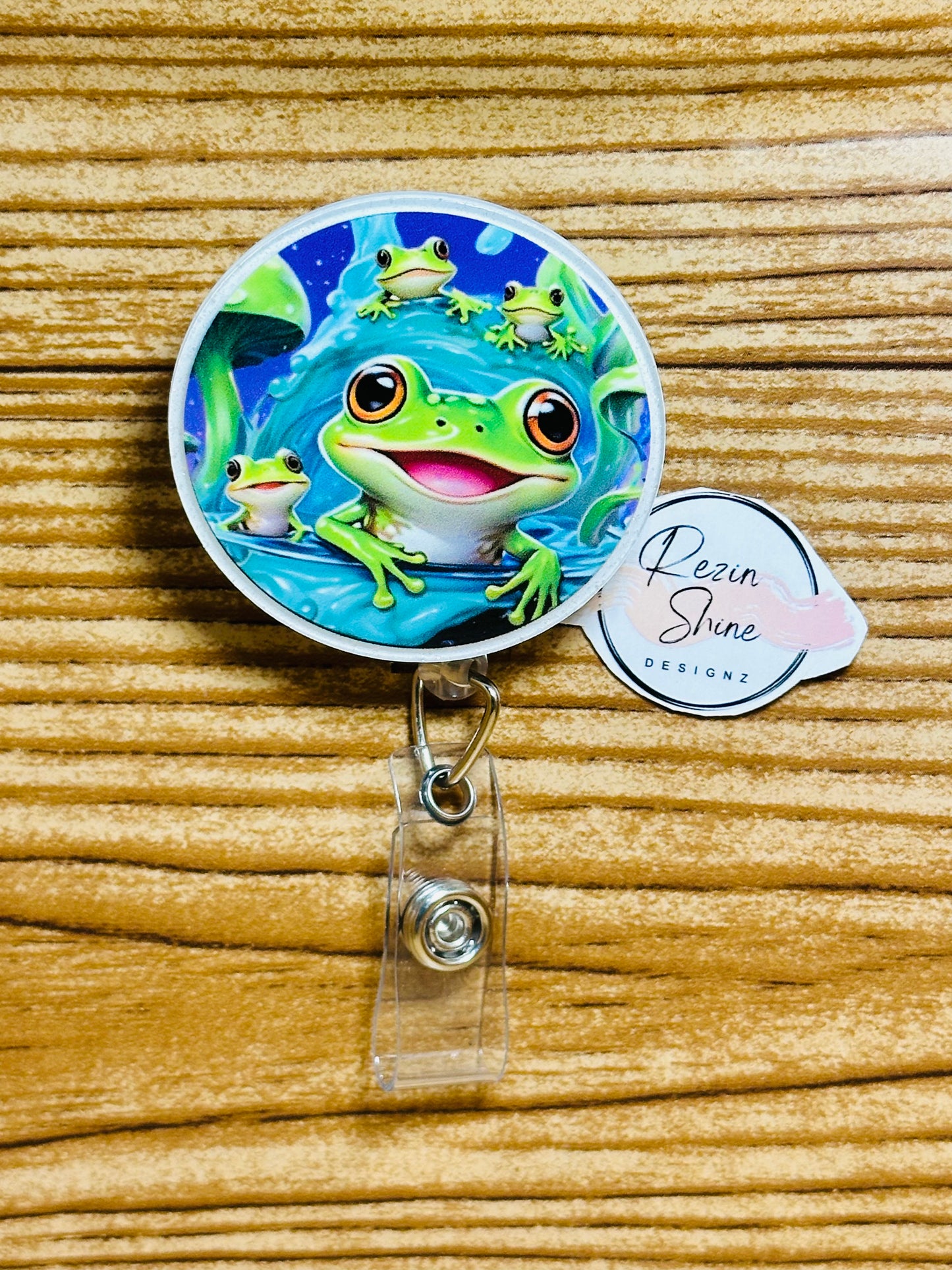 Frog Round Badge Reel