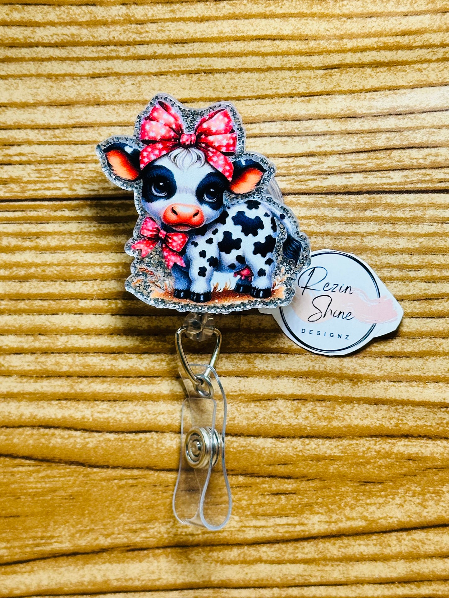 Cute Cow Badge Reel