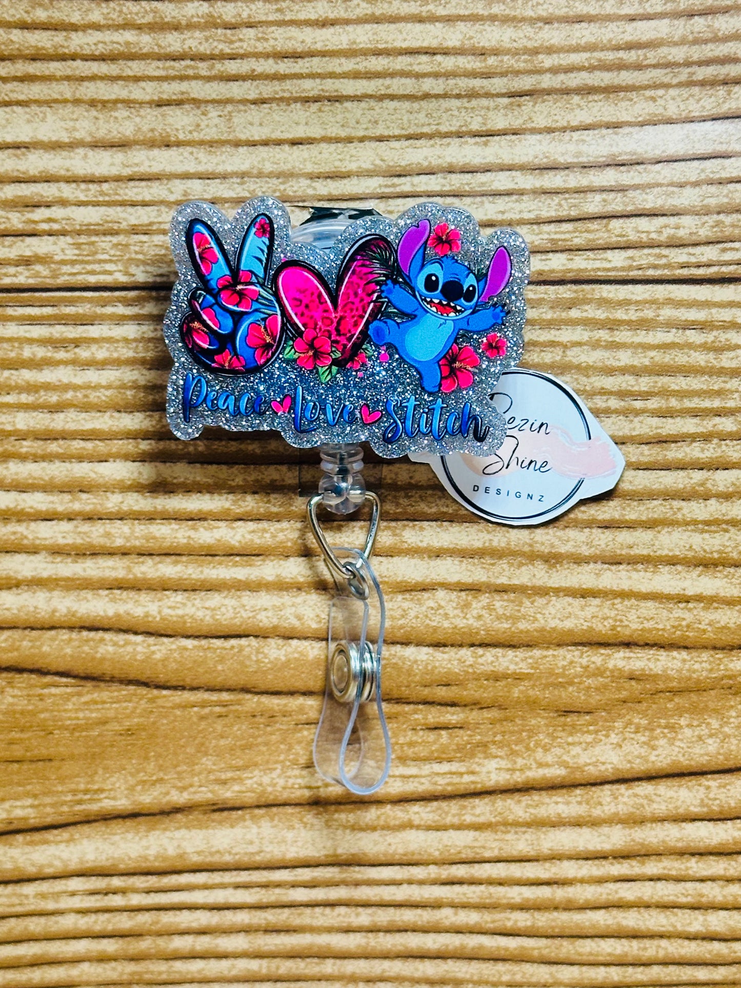 Peace Love Blue Alien Badge Reel