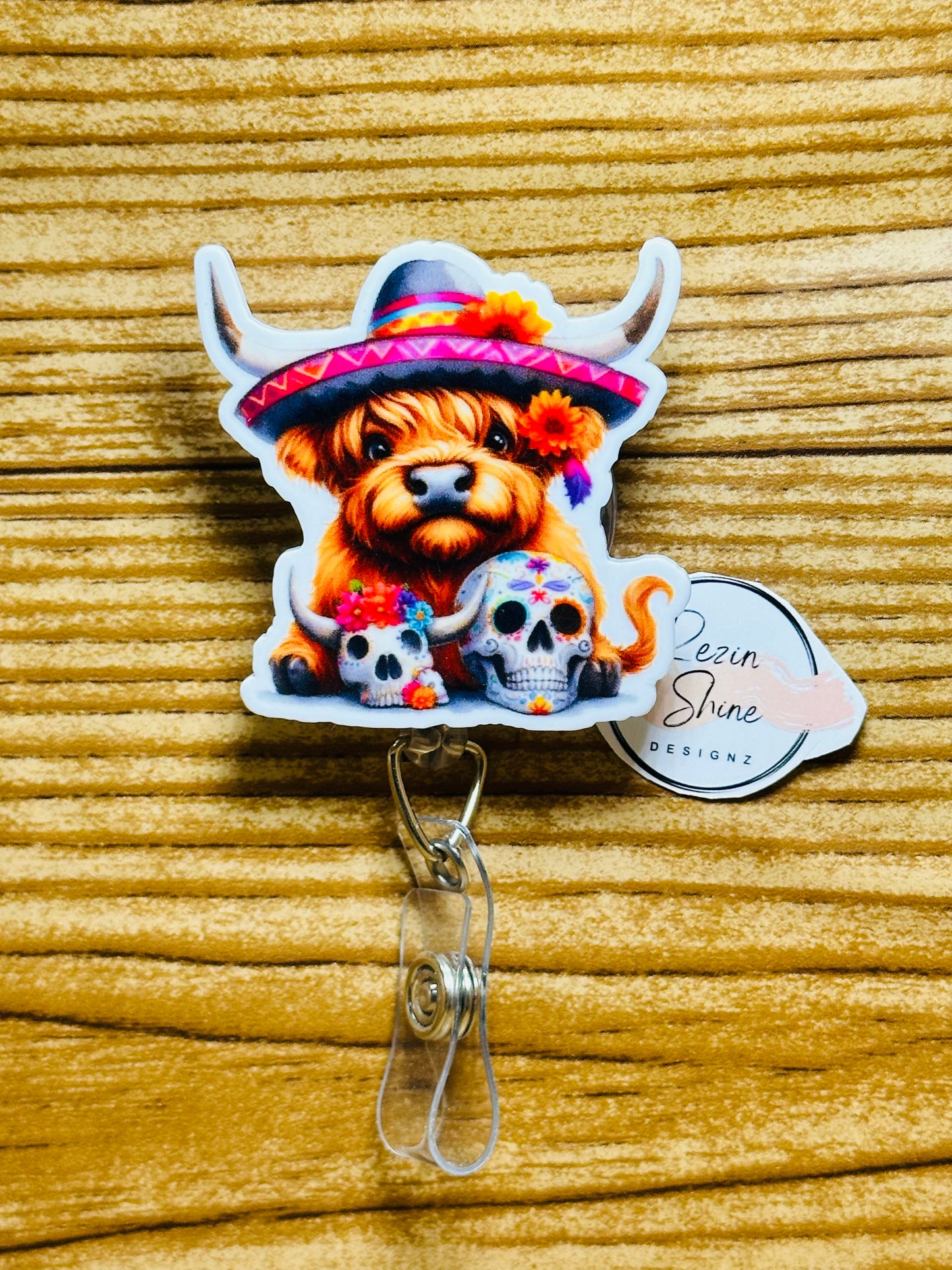 Fiesta Cow Badge Reel