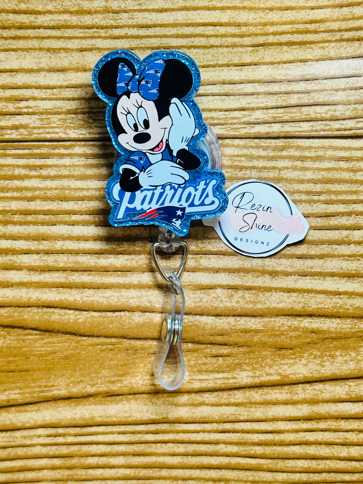 Minnie Patriots Badge Reel