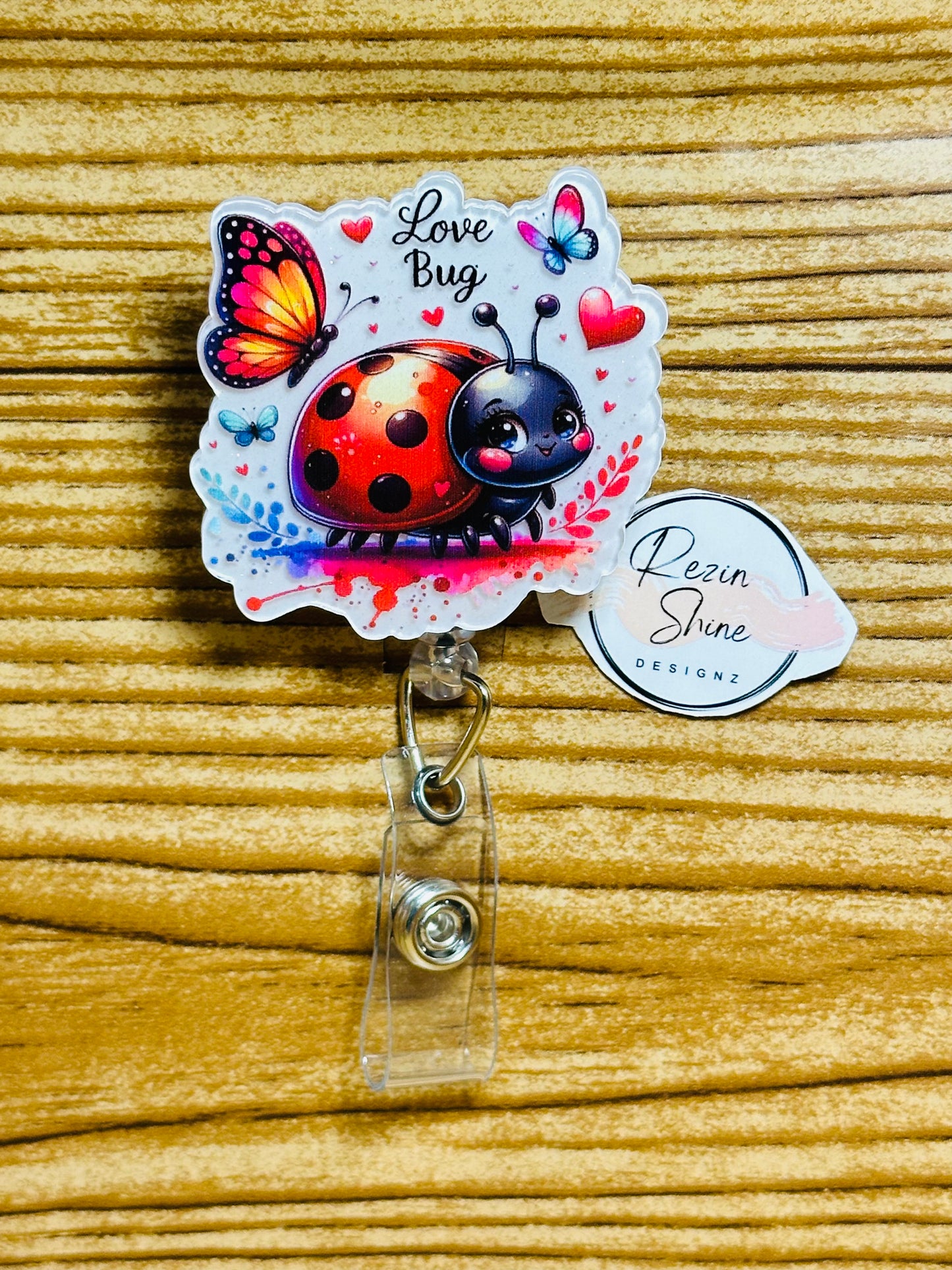 Love Bug Lady Bug Badge Reel