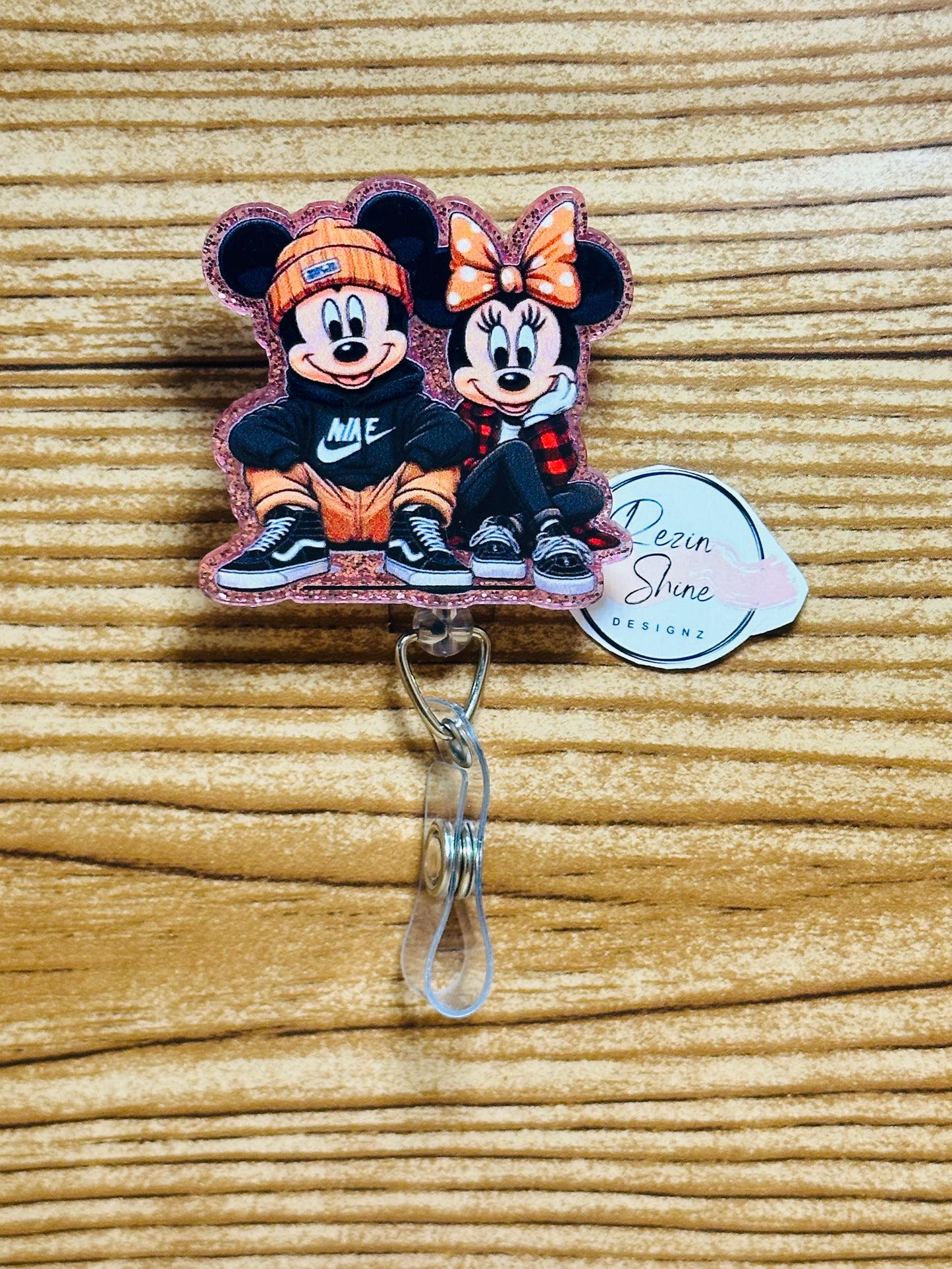 Mickey and Minnie Badge Reel