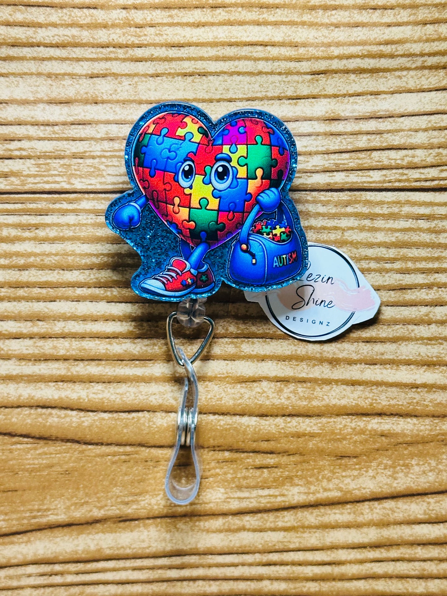 Autism Heart Badge Reel