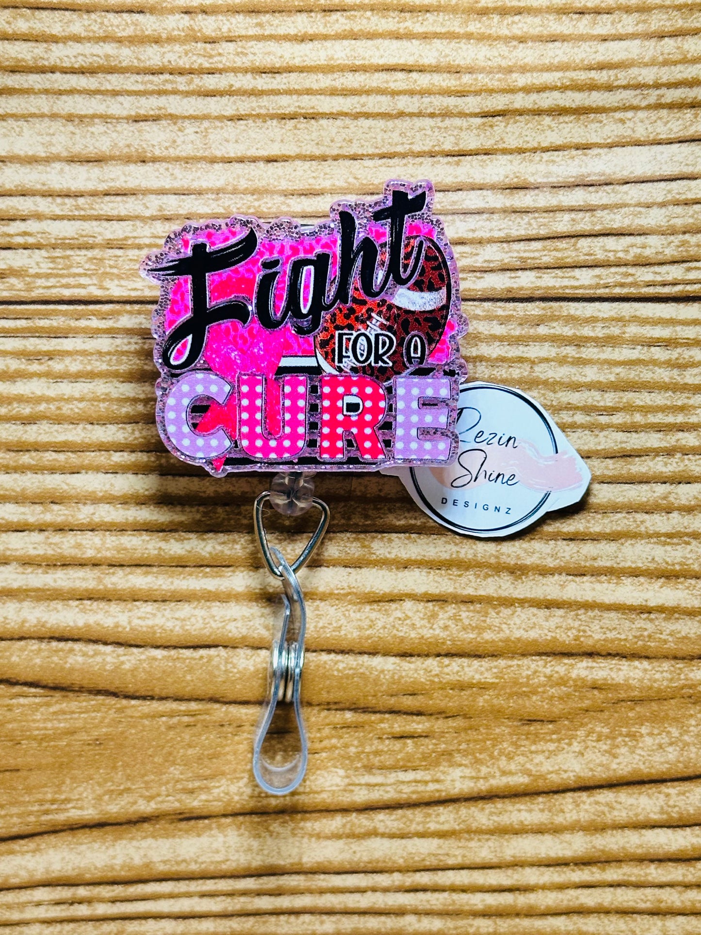 Breast Cancer Fight For A Cure Badge Reel