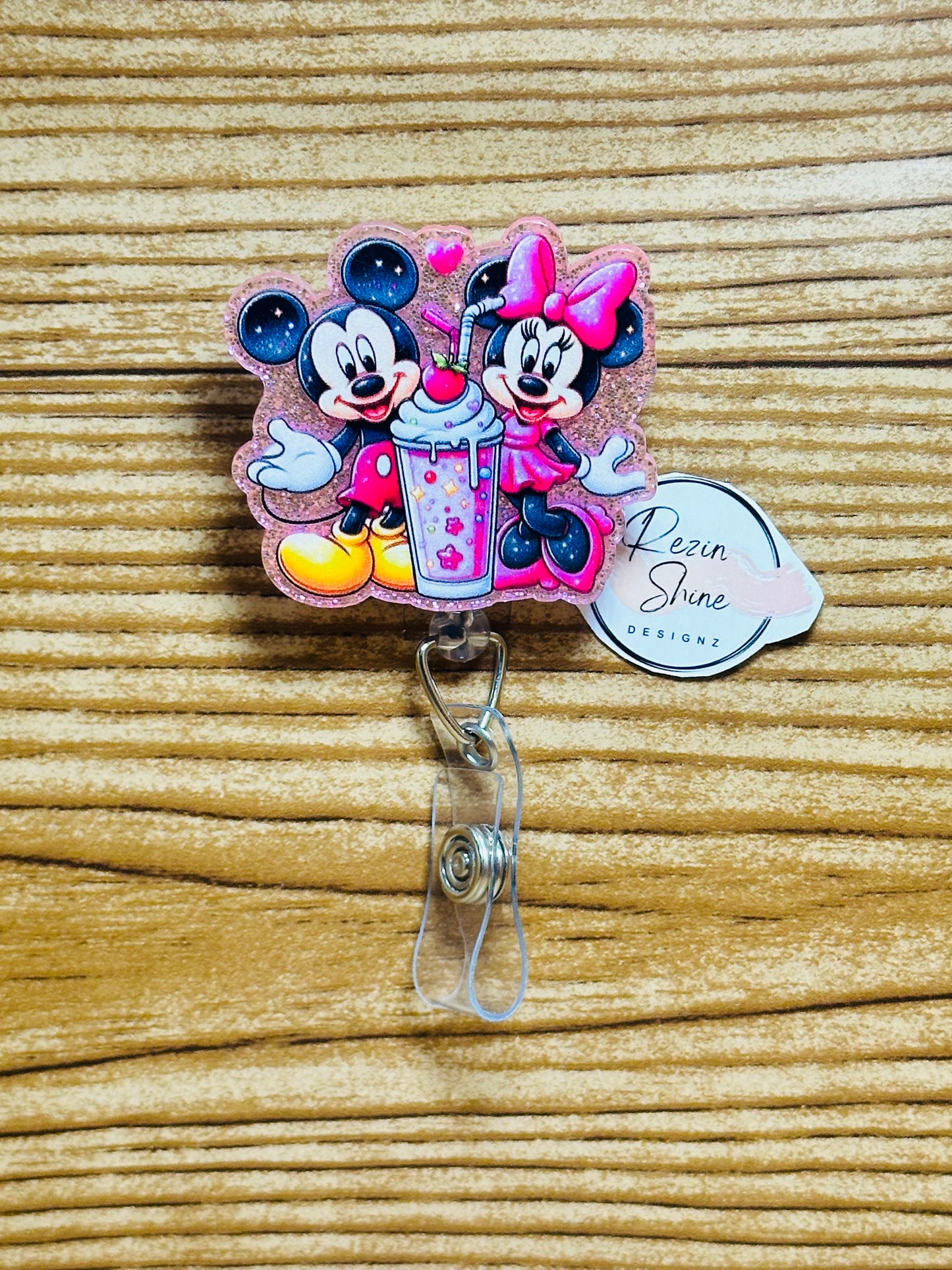 Mickey and Minnie Badge Reel
