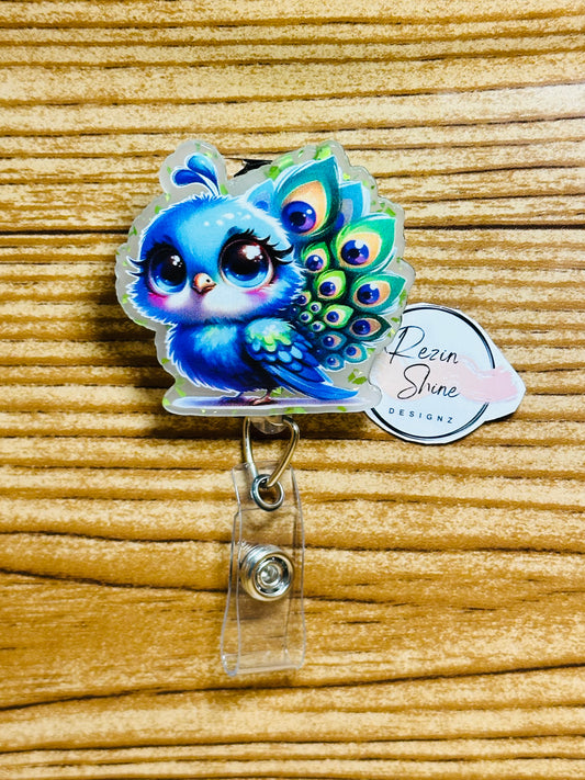 Peacock Badge Reel