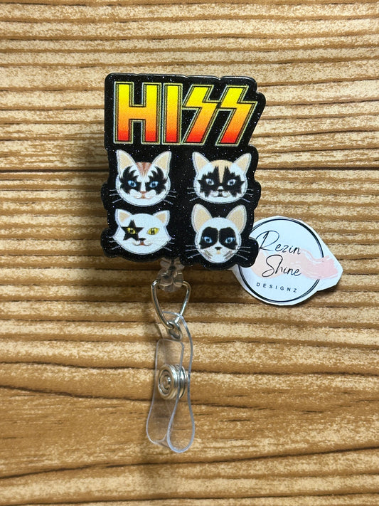 Hiss Cat Badge Reel