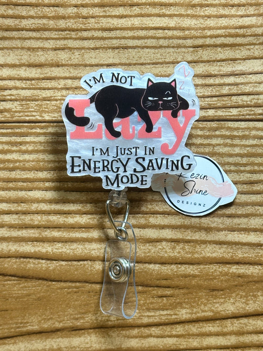Cat Energy Saving Mode Badge Reel