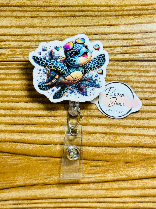 Sea Turtle Badge Reel