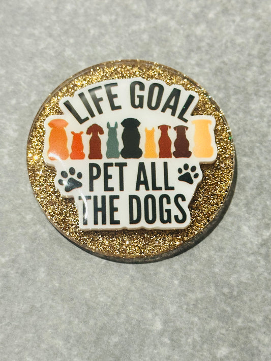 Pet All Dogs Badge Reel