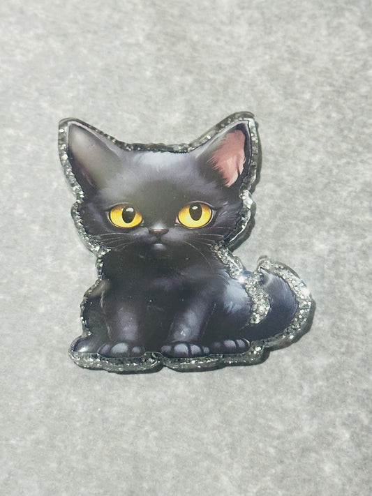 Black Cat Badge Reel