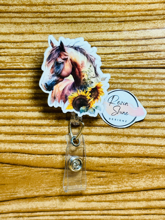 Horse Badge Reel