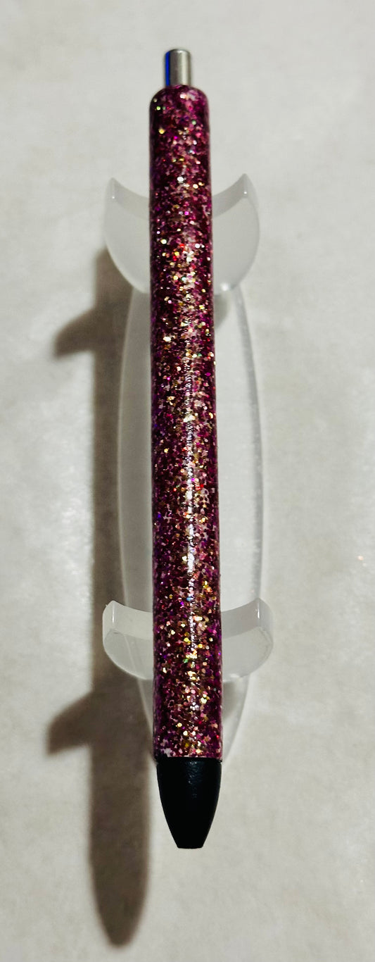 Multicolor Maroon Glitter Pen