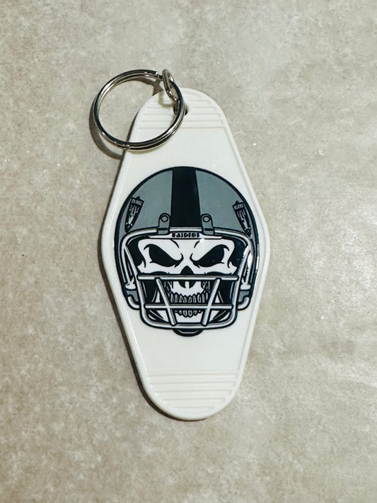 Skull Football Keychain