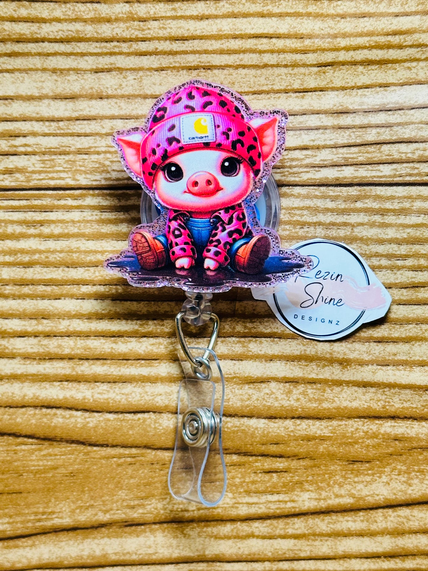 Country Pig Badge Reel