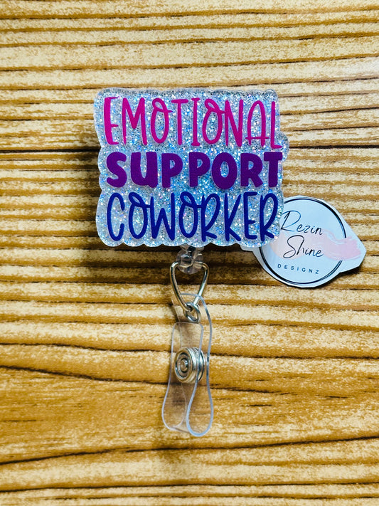 Emotional Support Coworker Badge Reel