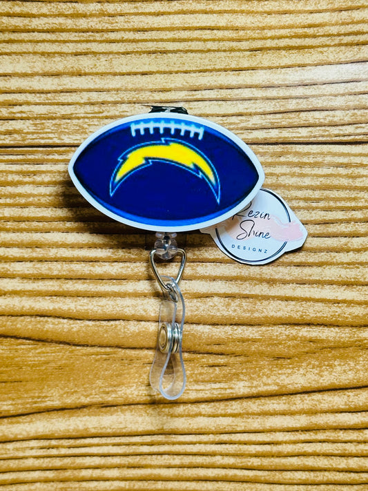 Chargers Football Badge Reel
