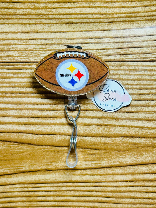 Steelers Football Badge Reel