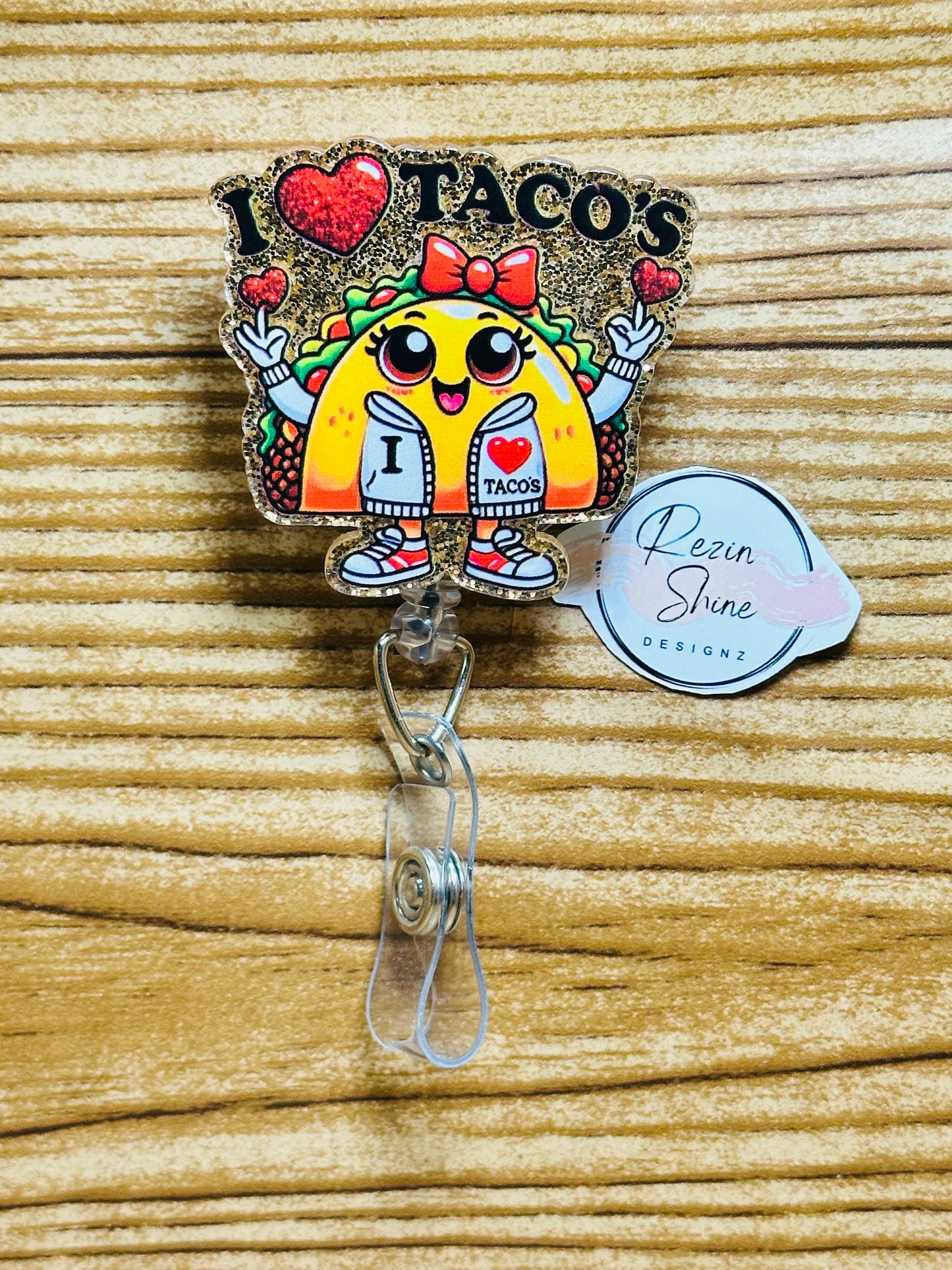 I Love Tacos Badge Reel