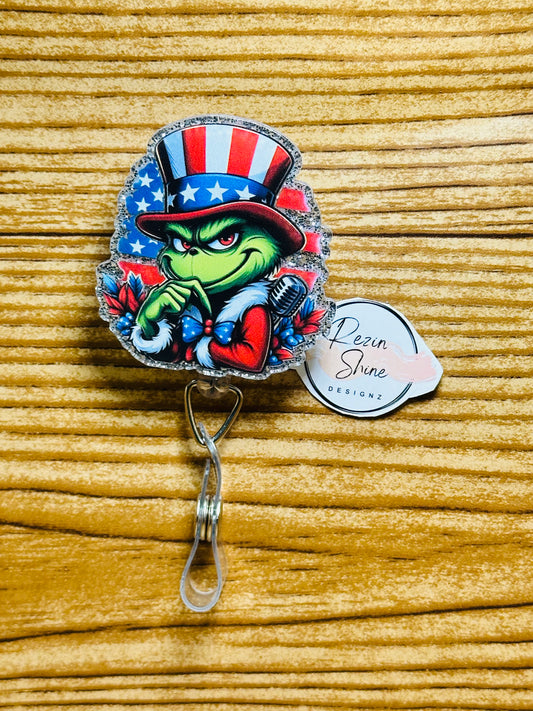 Grinch American Badge Reel