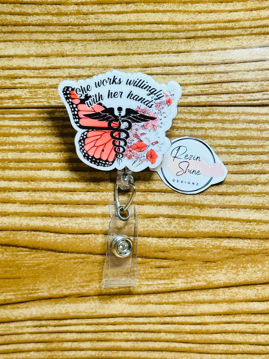 Works Willingly Badge Reel