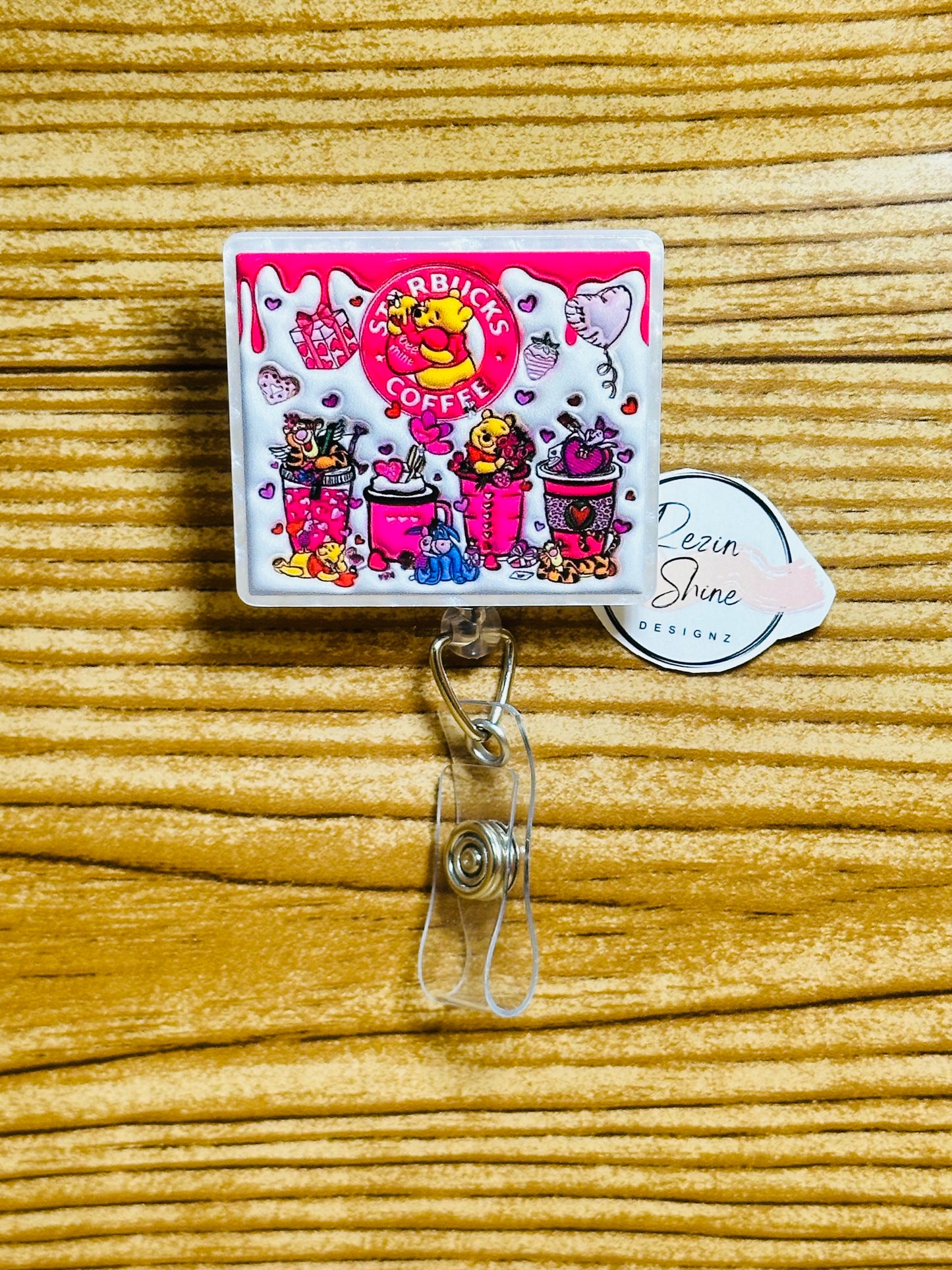 Winnie Bear Badge Reel