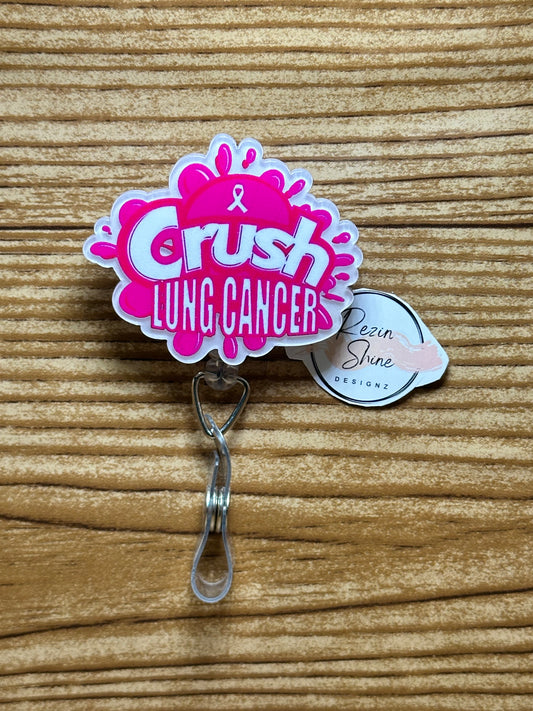 Crush Lung Cancer Badge Reel