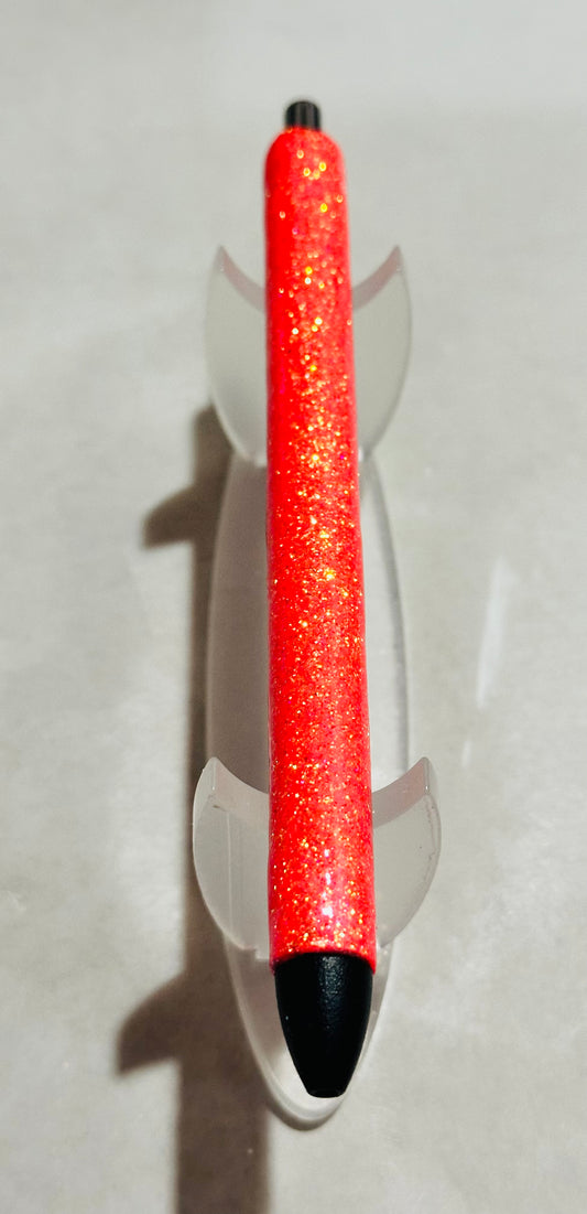 Coral Glitter Pen