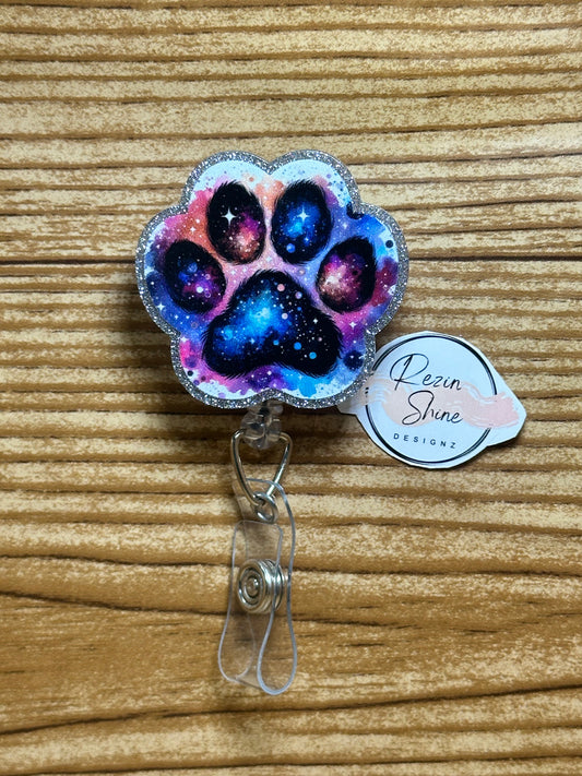 Paw Print Badge Reel