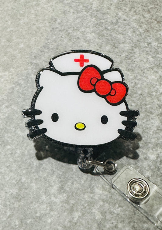 HK Cat Nurse Badge Reel