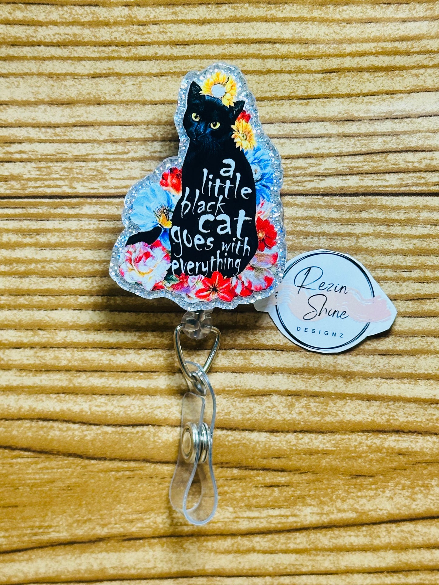Black Cat Badge Reel