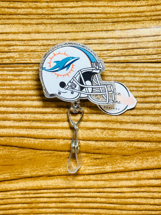 Dolphins Helmet Badge Reel