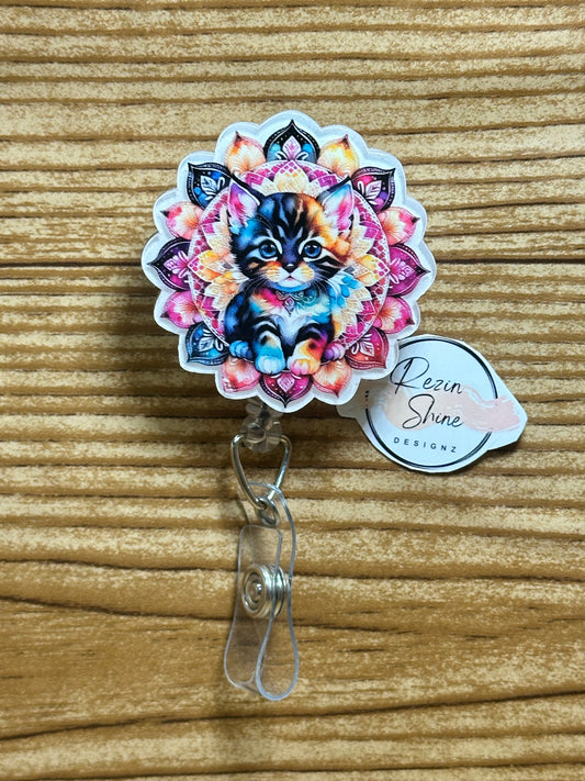 Cat Badge Reel