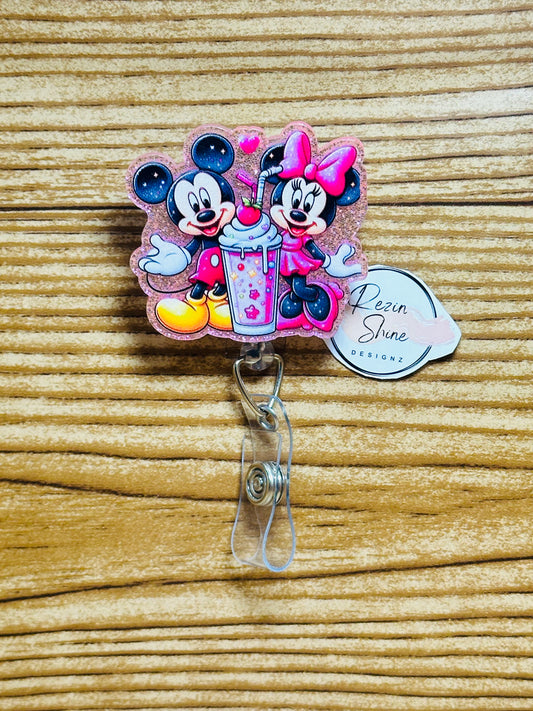 Mickey and Minnie Badge Reel